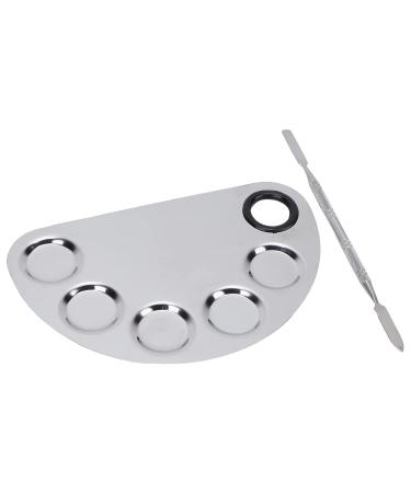Professional Stainless Steel Makeup Mixing Palette & Spatula - Perfect for Foundations Eye Shadows Lipsticks & Nail Art - Buy Online on SooperMarket.com