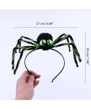 JSGHGDF Funny Araneid Birthday Party Spiderling Headwear Hair Halloween Costume Hairband Green - Buy Online on SooperMarket.com