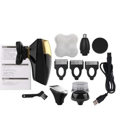 GeRRiT 7D Electric Razor for Men - Waterproof 5-in-1 Grooming Kit Cordless 7-Blade Rotary Shaver with LED Display - Buy Online on SooperMarket.com
