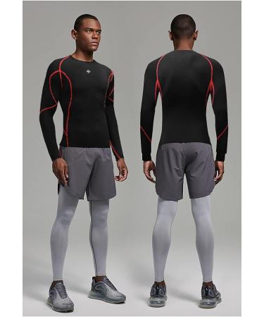 Milin Naco Cool Dry Compression Shirts for Men Long Sleeve Baselayer Tops - 3 Pack (Black) - X-Large Tall - Buy Online on SooperMarket.com