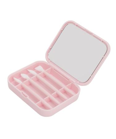 Silicone Makeup Brush Set Reusable Portable Eyeshadow Brush with HD Mirror ABS Material for Makeup Travel
