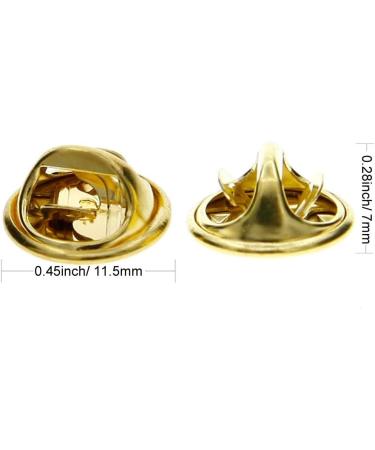 50PCS Brass Metal Pin Backs for Brooch Tie Hat Badge Insignia - Gold | Lapel Pin Backings - Buy Online on SooperMarket.com
