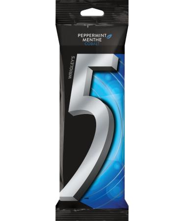 5 GUM Peppermint-Cobalt Flavoured Sugar Free Chewing Gum 15 Sticks 3 Packs