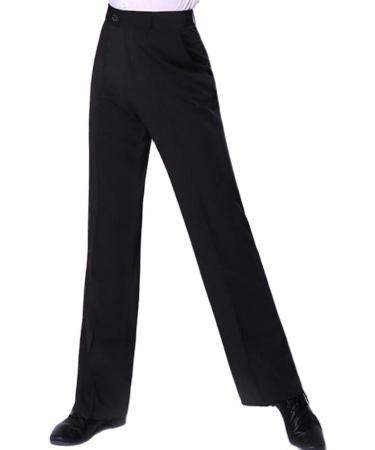 Zymozym Men's Black Draped Latin Ballroom Dance Pants Professional Competition & Training (30) - Buy Online on SooperMarket.com