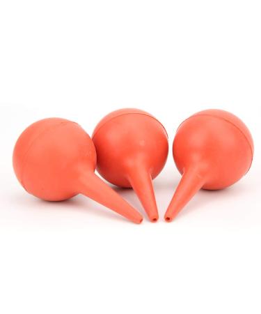 Ear Syringe 3Pcs 30ml Hand Bulb Syringe Ear Washing Squeeze Bulb Rubber Suction Ear Syringe Laboratory Tool for Kids Adults(Red)