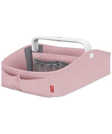Skip Hop Diaper Caddy Organizer with Touch Sensor Night Light, Nursery Style, Pink Heather Pink Caddy