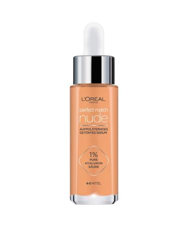 L'Or al Paris tinted serum nourishing liquid foundation with hyaluronic acid Perfect Match Tinted Serum No. 4-5 medium 1 x 30 ml 30 ml (1 Pack) 4-5 medium