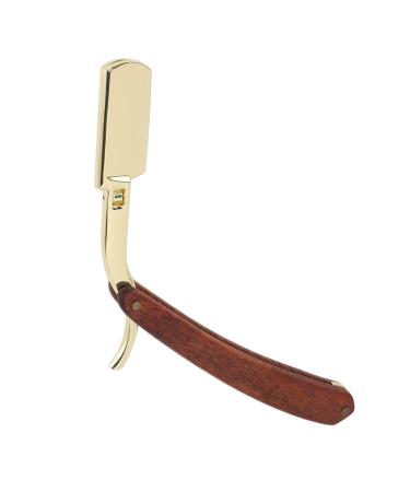 Men's Beard Knife Holder Ergonomic Foldable Beard Knife Holder Made of Metal Stainless Steel Solid Wood for Gentleman's Shop