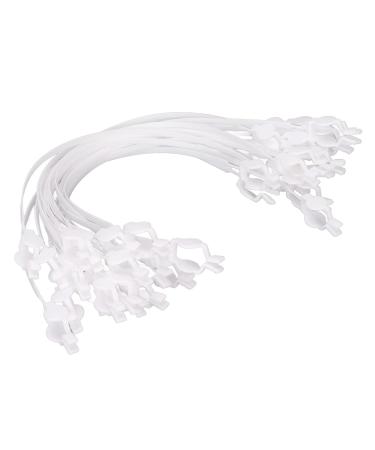 Bibs 20 Pieces Disposable Bib Holder Comfortable and Durable Safe for Care (White)
