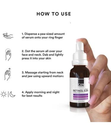 ican London Retinol 0.5% Serum Reducing Wrinkles Lines & Ageing on Face Under Eyes 30ml - Buy Online on SooperMarket.com