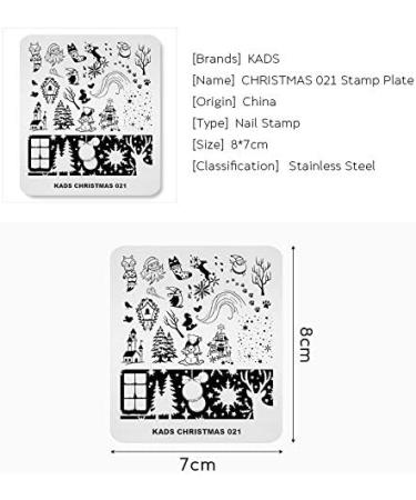 Alexnailart Christmas Halloween Nail Stamping Plate (CHRISTMAS 021) - Manicure Templates for Festive Nail Art - Buy Online on SooperMarket.com