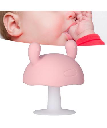 Silicone Mushroom Teething Toy for Infants 4+ Months - Pink - Buy Online on SooperMarket.com