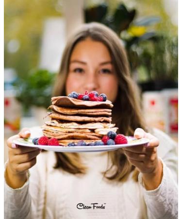 CleanFoods Raw Pancake Dutch Waffle 425g Pack I Konjac Glucomannan I Laboratory-Tested Quality I only 21 Calories per Pancake I Preparation in 2 Minutes I 32 American Pancakes - Buy Online on SooperMarket.com
