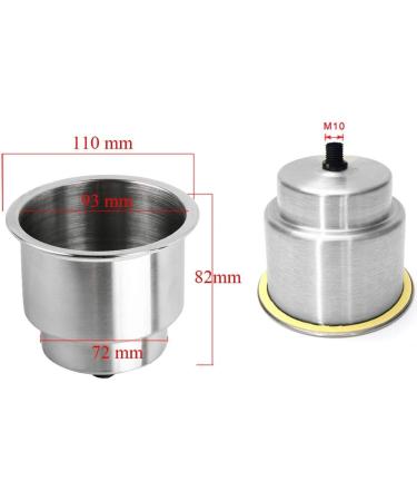 Stainless Steel Boat Cup Holder Inserts (5 Pack) - Marine/RV Camper Drink Holder with Drain - Lucky Seven - Buy Online on SooperMarket.com