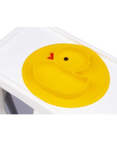 Qshare Toddler Plate - BPA-Free Suction Plate for Kids - Yellow Silicone Placemat 9x6x1.4 inch - Buy Online on SooperMarket.com