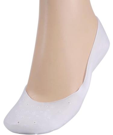 Silicone Moisturizing Gel Socks for Cracked Skin Care Full Length Foot Protector 1 Pair CN 37-40 White (L) - Buy Online on SooperMarket.com