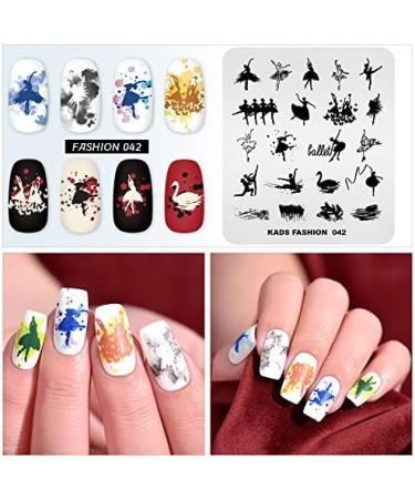 Buy Chinese Style Geometry Ballet Swan Nail Art Stencils - Manicure Design Templates for Perfect Prints - Buy Online on SooperMarket.com