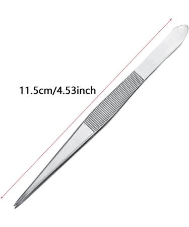 Dajidafu 4X Pointed Tweezers Craft Tweezers Smooth Stainless Steel Finely Processed High Tech High-precision Tweezer Silver - Buy Online on SooperMarket.com