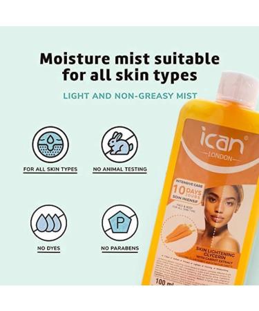 ican London Carrot Extract Skin Lightening Glycerine 100ml - Buy Online on SooperMarket.com