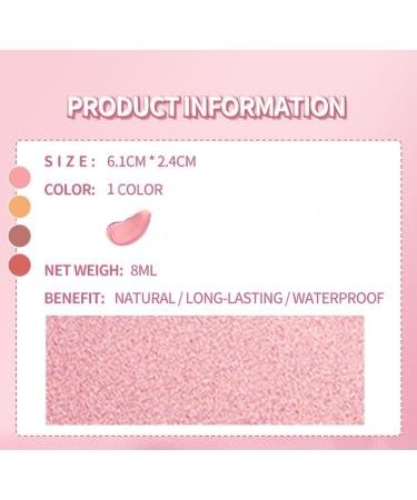 Pink Peach Soft Cream Liquid Blush - Long-Lasting, Moisturizing, Waterproof Makeup for Cheeks, Lips, and Eyes - Buy Online on SooperMarket.com