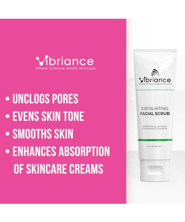 Vibriance Ultra-Gentle Exfoliating Facial Scrub and Cleanser, 4 fl oz - Unclogs Pores, Renews Skin | Sulfate-free, Paraben-free - Buy Online on SooperMarket.com