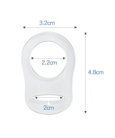 Transparent Silicone Button Rings - 10 Pack | Silicone Rings for Pacifier Chains & Mam NUK Pacifiers - Buy Online on SooperMarket.com