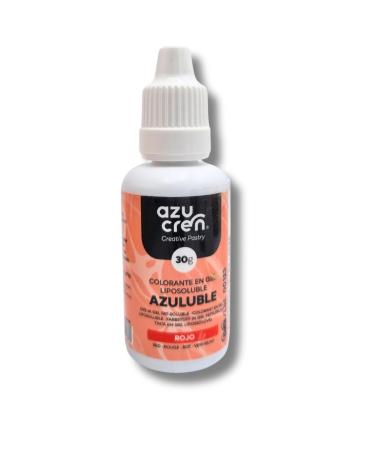 Azucren Oil Based Food Gel Colouring Red Ideal for Chocolate Buttercream and Cream 30 G