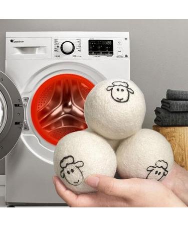 Wool Dryer Balls 6PCS Anti Static Tumble Dryer Balls Reusable Natural Fabric Softener for Laundry Wool Balls for Tumble Dryer Wool Dryer Balls to Reduce Drying Time Wrinkles and Static - Buy Online on SooperMarket.com