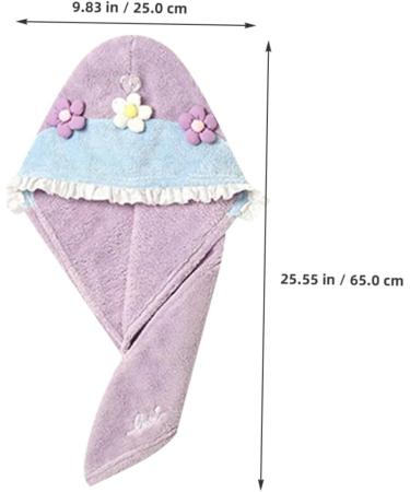 Beavorty Dry Hair Cap Hair Drying Cap Shower Caps Washcloth Turban Bathing Cap Hair Drying Hat Cute Rapid Hair Drying Hat Rapid Drying Hat The Flowers Towel Bath Skirt Scarf Coral Fleece As Shown 65.00X25.00X0.50CM - Buy Online on SooperMarket.com
