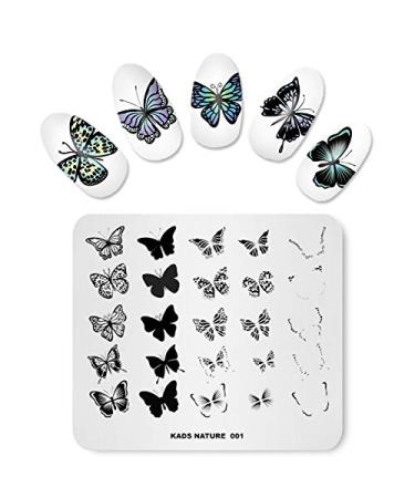 Alexnailart Nail Stamping Plate Butterfly Nail Art Stamp Template DIY Image Template Manicure Stamping Plate Stencil Tools (NA001)