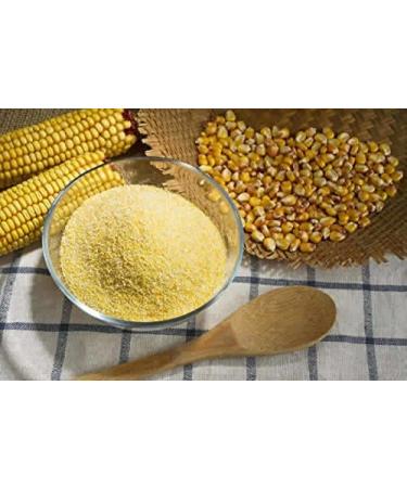 Corn Meal Medium Ground Flour (Polenta) Premium Quality by Masala Cottage 90g-1.9kg (200 Grams) 200 Grams