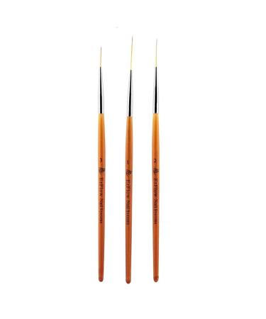 3 Piece Nail Art Drawing Line Brush Tool Set Beginner Entry Nail Tool For Marbling Tools Smooth And Good Operation