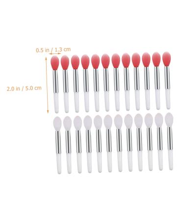 24pcs Translucent Lip Balm & Makeup Brush Set - Silicone Lip Applicator Wands for Lip Gloss Tint & Mask - Portable Beauty Tools for Flawless Lips - Buy Online on SooperMarket.com