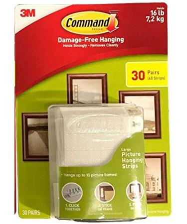 Command Damage Free Picture and Frame Hanging  Large Strips 60 Large Strips