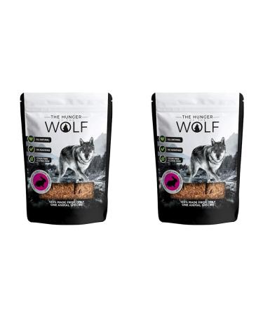 The Hunger of the Wolf Dog Snack for Dogs of All Breeds 100% Rabbit Meat - 0.2 kg (Pack of 2) Rabbit 200 g (Pack of 2)