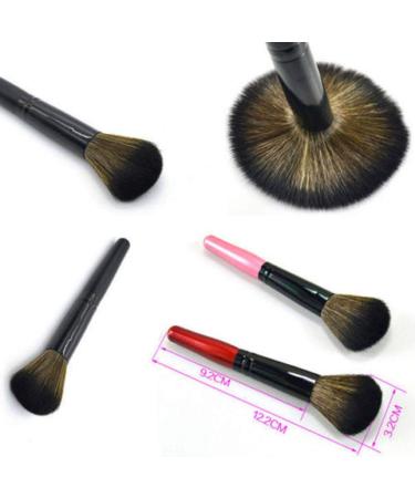 Wine Red Cosmetic Brush Set - Wood Handle Nylon Foundation & Blush Brush for Effortless Makeup Application - Buy Online on SooperMarket.com