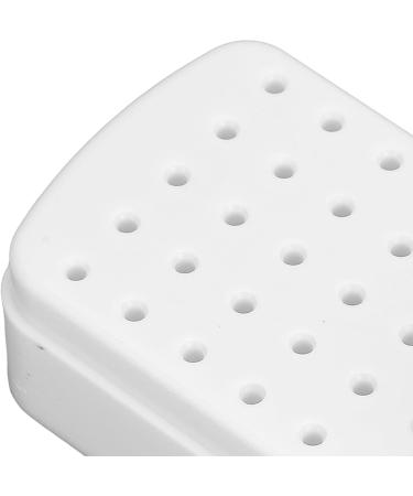 Nail Drill Bits Container Portable Acrylic Cover 30 Holes Nail Drill Bits Stand for Artist for Salon (White) - Buy Online on SooperMarket.com