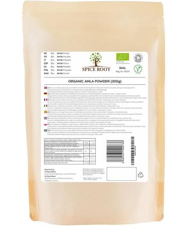 Certified Organic Amla Powder 200g - High Quality Indian Gooseberry Powder - Buy Online on SooperMarket.com