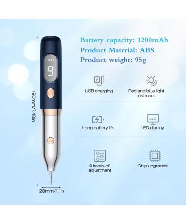 Skin Tag Removal Pen Best Skin Tag Remover Pen 9 Modes LCD Display & Spotlight Portable Rechargeable Skin Tags Removal kit with Replaceable Needles for Wart Freckle Dark Spot - Buy Online on SooperMarket.com