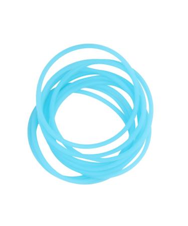Baoblaze 10 Hair Elastic Scrunchies Ponytail Holder Rubber Bracelets Birthday Party Blue