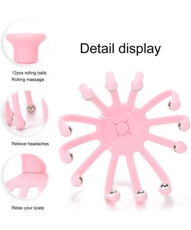 Head Massage Spider - Pink Scalp Massage Brush & Stress Reduction Device | Ultimate Hair Therapy Tool - Buy Online on SooperMarket.com