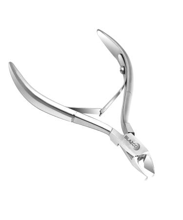 Blazco Cuticle Trimmer, Professional Stainless Steel Cuticle Remover Nippers Cutter Tool Sets Pack of 1 Silver