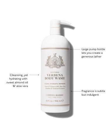Caswell-Massey Centuries Verbena Body Wash Bath Gel - Made in USA - 32oz - Buy Online on SooperMarket.com