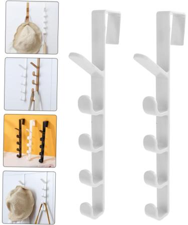 Cabilock 2pcs Transparent Hook Over The Door Wall Clothes Rack Door Coat Hanger Multi-Function Hook Back Door - Buy Online on SooperMarket.com