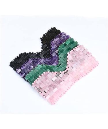 Amethyst Eye Mask for Stress Relief & Fatigue Reduction - Cooling Eye Mask with Textured Bead Lining | Black Obsidian Home Decoration - Buy Online on SooperMarket.com