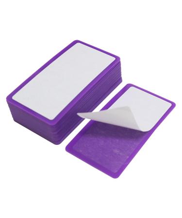 VNC 20Pcs 12X6cm Nail Art Soft Stamping Protective shell Plastic Holder Stamper Rectangel Stamp Holder A-PurPle