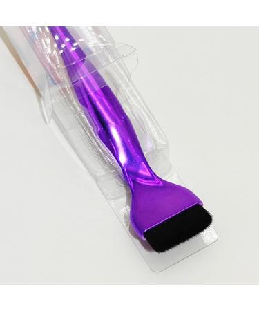 NOLITOY Makeup Foundation & Concealer Brush Set | Flat Top & Eye Shadow Brushes with Spoon for Liquid Blending - Purple - Buy Online on SooperMarket.com