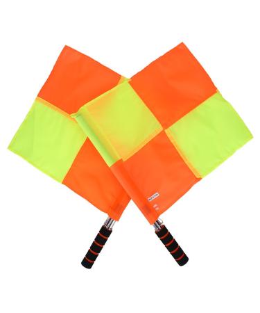 2Pcs Linesman Flag, Waterproof Referee Soccer Flag with Storage Bag Rugby Hockey Training Accessory