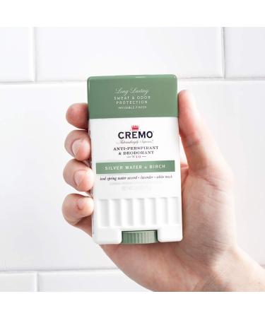 Cremo Anti-Perspirant & Deodorant No. 10 - Silver Water & Birch, 2.65 oz (75 g) | Long-Lasting Protection - Buy Online on SooperMarket.com