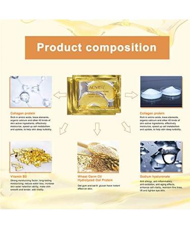 Moulis 24K Gold Collagen Under Eye Masks Skincare Eye Masks for Puffy Eyes Anti Wrinkle Eye Masks for Dark Circles Anti Aging Under Eye Patches Treatment Hydrating (25 Pairs) - Buy Online on SooperMarket.com